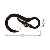 ハイロジック ナスカン 50mm マットシルバー 00029248 1個