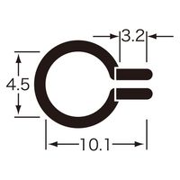 ハイロジック 29466 鉄 二重チェーン 50cm マットブラック 1個（直送品）