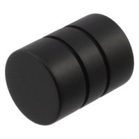 ハイロジック 30943 SUS201 溝付ラウンドツマミ φ20mm 黒ニッケル 1個（直送品）