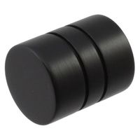 ハイロジック 30944 SUS201 溝付ラウンドツマミ φ25mm 黒ニッケル 1個（直送品）