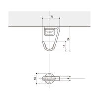 ハイロジック ピンフック 天井吊 ホワイト 00032529 1パック(2個入)