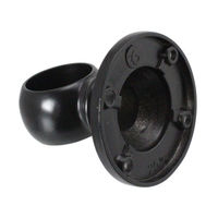 ハイロジック 37511 ブラケット 通 25mm ブラック 1個（直送品）