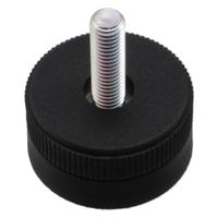 ハイロジック 57387 フリーロールアジャスターL 黒 40φ M8 1個（直送品）