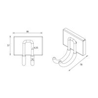 ハイロジック ツールダブルマグネットフック J型 Sサイズ 00058599 1個
