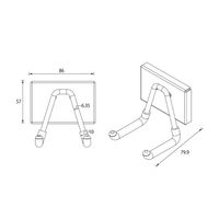ハイロジック ツールダブルマグネットフック L型 Sサイズ 00058600 1個