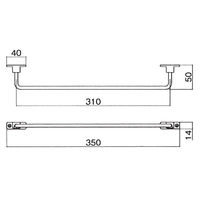 ハイロジック 58670 折りたたみバー Mサイズ 1個（直送品）