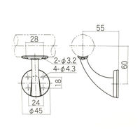 ハイロジック 97098 ファイン壁付ブラケット ゴールド 1箱(12個入)（直送品）