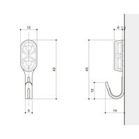 ハイロジック 32533 ピンフック ダブル ホワイト 得用 1パック(8個入)（直送品）
