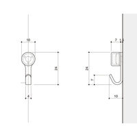 ハイロジック ピンフック シングル ミニ ホワイト 得用 00032531 1パック(12個入)