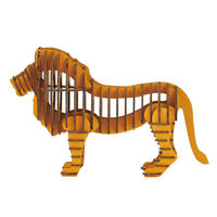 hacomo 工作キット ダンボール製 GRID ライオン イエロー 377406 1個（直送品）