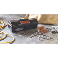 キーストーン ツールボックス 幅35.8×奥行14.6×高さ11.5cm ふた付き 工具箱 マーキュリー スチール ブラック 349008（直送品）