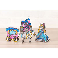 銀鳥産業 はじめてのダンボール工作キット おひめさま 305-142 1セット(5個)