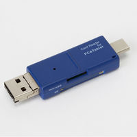 ナカバヤシ SDカードリーダーブルー CRW-TCMSD72BL 1個（直送品）