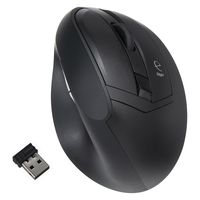 ナカバヤシ 無線静音5ボタンエルゴノミクスマウスブラック MUS-RKF179BK 1個（直送品）