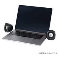 ナカバヤシ 電源スピーカー3.5mmステレオブラック SP-001BK 1セット(2個)