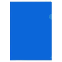 プラス カラークリアホルダー A4 濃色ブルー 青 1袋(10枚) ファイル 89801（わけあり品）