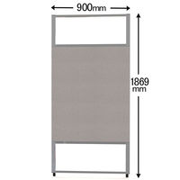 サンテック CFパネル セミオープン クロスタイプ 幅900×高さ1869mm ライトグレー CF-0919SS-LG 1台（取寄品）
