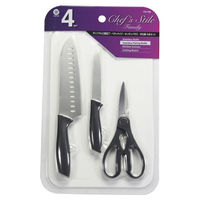 パール金属 三徳包丁 ペティナイフ キッチンバサミ まな板 4点 セット FN-169 シェフズスティーレ ファミリー 4582681001690 1個