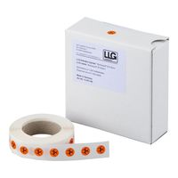 アズワン バイオハザードマークシール(橙・φ9.5mm)1000枚入 4-4390-01 1箱(1000枚)（直送品）