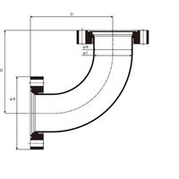 アズワン ICFフランジ エルボ 4-5083-02 1個（直送品）