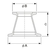 アズワン NW変換ニップル テーパー型 NW16/40 4-5086-02 1個（直送品）
