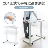 【アウトレット】サンワサプライ ガス昇降デスク 幅900×奥行600×高さ683～1070mm ホワイト ERD-G9060W 1台（直送品）