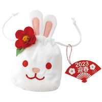 ヘッズ 2023干支ウサギ巾着バッグタッグ付-S(10枚) 23ET-KBS 1セット(3パック×10枚)（直送品）