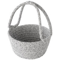 ヘッズ コットンロープハンドル付丸底バスケット-M(6個) COR-RMB 1セット(3パック×6個)（直送品）