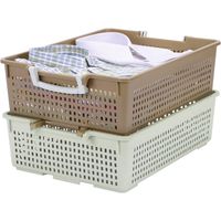 伊勢藤 フリーバスケット L ベージュ 4950672658817 1個