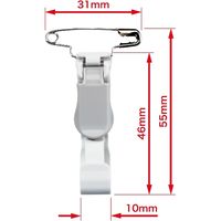 オープン工業 名札用クリップ プラ製 JAN付 NX-15-GY 1個