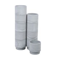 ホワイエ SKステップ 9xH8.5 アッシュグレイ 10個セット 3d00040AGY 1セット（直送品）