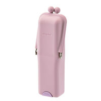 クツワ HiLINE ペンケース エアピタ スリム パープル AK061PU 1セット(3個)（直送品）