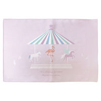 クツワ Ratta ラッタ 給食ナフキン メリーゴーランド パープル ST516PU 1セット(5個)（直送品）