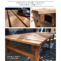 住まいスタイル ひより ユニット縁台ベンチ 幅870×奥行550×高さ400mm ライトブラウン DE-8755LBR 1台（直送品）