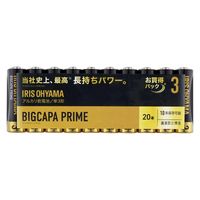 アイリスオーヤマ BIGCAPA PRIME 大容量アルカリ乾電池 単3形 LR6BP/20P 1パック(20本入)