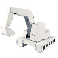 hacomo のりものシリーズ ショベルカー ダンボール工作キット 4562201012344 1セット(6個)