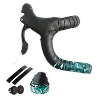 GORIX 自転車バーテープ (GX-BARA) バラ柄　ブラック×チェレステ 43123 1個（直送品）