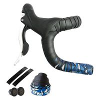 GORIX 自転車バーテープ (GX-BARA) バラ柄　(ブラック×ブルー) 43073 1個（直送品）