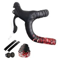 GORIX 自転車バーテープ (GX-BARA) バラ柄　ブラック×レッド 43075 1個（直送品）