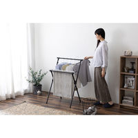 アイリスオーヤマ 簡単組立スタイル物干し ブラック STMX-700 1台