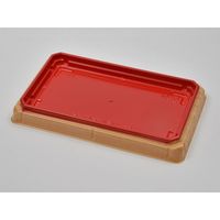寿司容器　UFハカマ盛25杉板赤本体(N)　800枚(50枚×16) 0196325001355　シーピー化成（直送品）