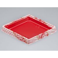 寿司容器　ちらし寿司容器 UFハカマ折ヒシ小花織セット(N)　600枚(50枚×12) 0196681003170　シーピー化成（直送品）