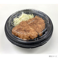 どんぶり容器　TNパイン17浅 黒本体　600枚(50枚×12) 0250617020525　シーピー化成（直送品）