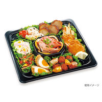 オードブル容器　SFオードブル角20黒本体　320枚(10枚×32) 0272502000525　シーピー化成（直送品）