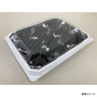 弁当容器　BFNアルバ8S-1平 BWB本体　600枚(50枚×12) 028010861A095　シーピー化成（直送品）