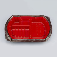 弁当容器　BFN味音(みおん)23-2 銀木赤本体　600枚(50枚×12) 0281023024315　シーピー化成（直送品）