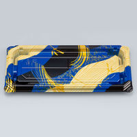 寿司容器　NUN助盛22-10 凪木目青本体　800枚(50枚×16) 0788221004205　シーピー化成（直送品）