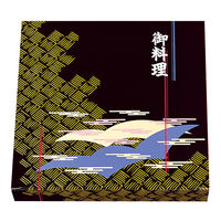 仕出弁当 85-85山波ワンピース・中仕切85-85黒セット 160枚(50枚×3.2) BSBP-05301（直送品）