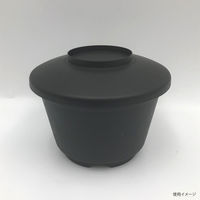 茶碗蒸し容器　バイオ 茶碗蒸し 蓋 クロ　1000枚(50枚×20) H10T851　リスパック（直送品）