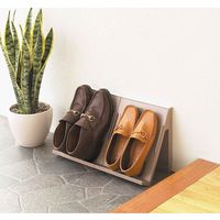 シューズラック 壁面収納 同色2個入り ブラウン 235782 1個 伊勢藤（直送品）